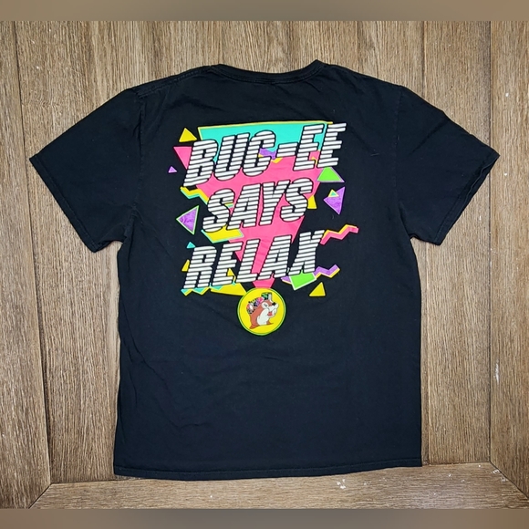90s Themed Adult Bucee's Says Relax Graphic T-Shirt Size Medium 🧢 - Picture 5 of 6